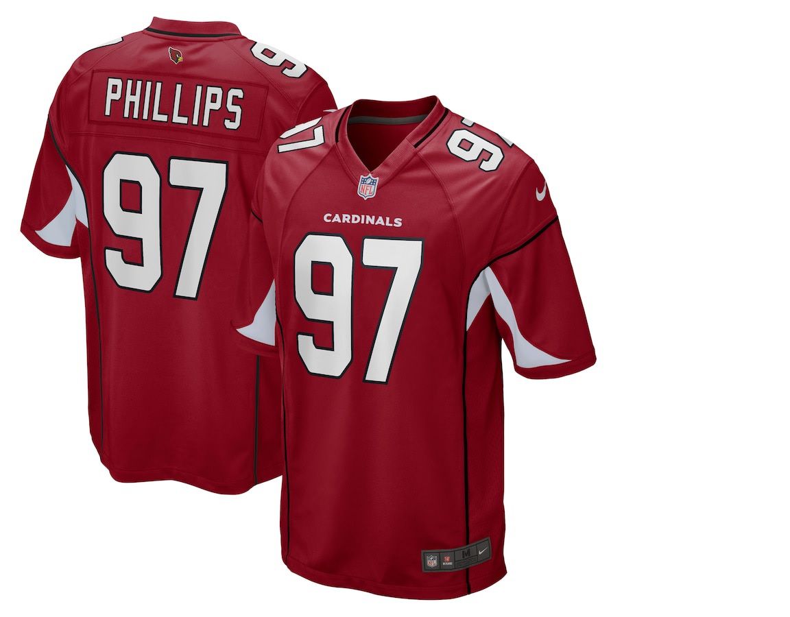 Men Arizona Cardinals 97 Jordan Phillips Nike Cardinal Game NFL Jersey